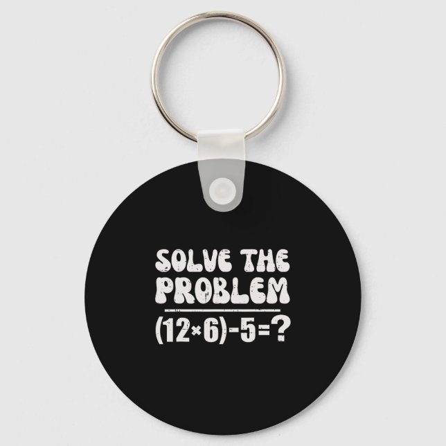 Porte-clés 67 Meme Drôle Pemdas Prof De Maths Élémentaire Six (Recto)