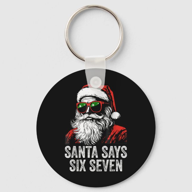 Porte-clés 67 Meme Drôle Six Sept Noël 6-7 Meme Santa 6 (Recto)
