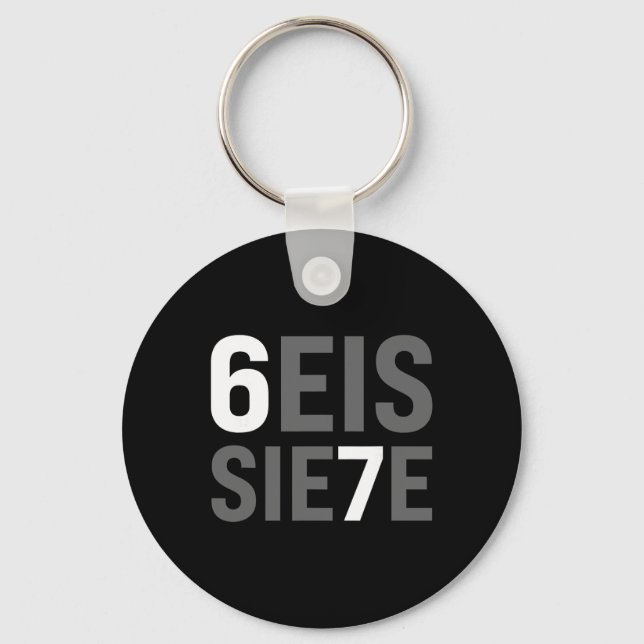 Porte-clés 67 Meme espagnol Seis Siete Six Sept Drôle d'espag (Recto)