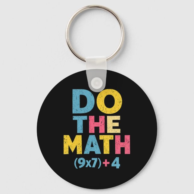 Porte-clés 67 Mème Faites Le Calcul Drôle Citation Slogan Équ (Recto)