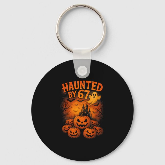 Porte-clés 67 Mème Fantôme Halloween Drôle Six Sept Gen (Recto)
