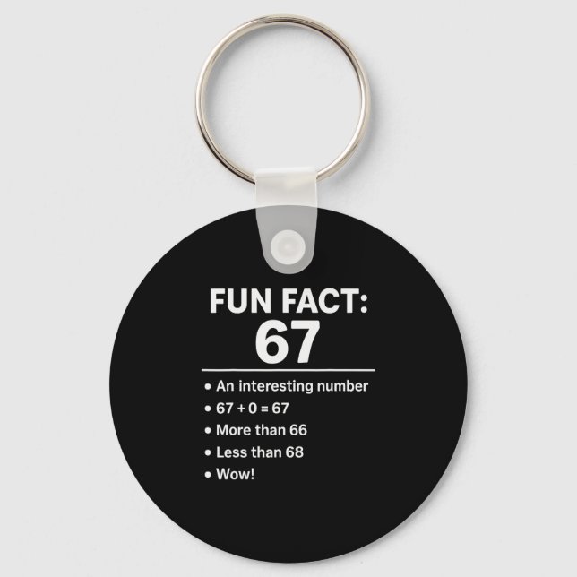 Porte-clés 67 Meme Fun Fact - Six Seven Drôle Hum Gen Alpha Z (Recto)