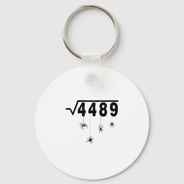 Porte-clés 67 Meme Prof de maths 6 7 Halloween Araignées Carr (Recto)