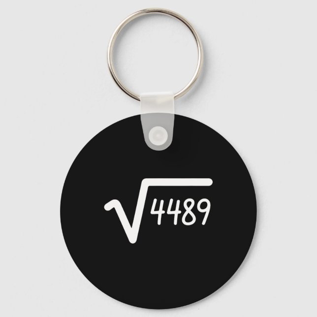 Porte-clés 67 Meme Racine Carrée De 4489 Six Sept  (Recto)