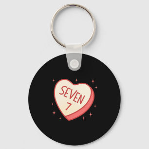 Porte-clés 67 Meme Saint-Valentin Cœur de Bonbon Six Sept Cor