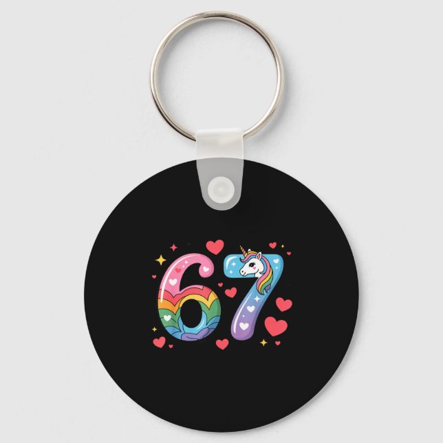 Porte-clés 67 Meme Shirt Number Funny Six Seven 6 7  (Recto)