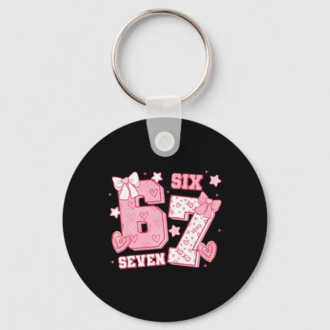 Porte-clés 67 Meme Six Seven 6 7 Jours de la Saint-Valentin  (Recto)