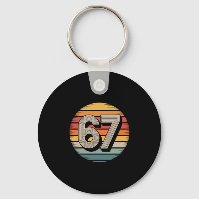 Porte-clés 67 Meme Six Seven 6 7 Shirt Meme Funny Number Vint (Recto)