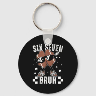 Porte-clés 67 Meme Six Seven Bruh Trèfle Football Saint Patri