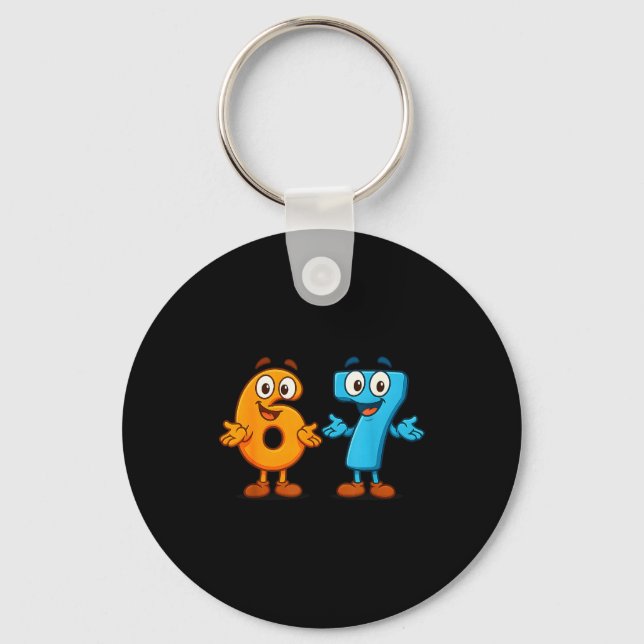 Porte-clés 67 Meme Six Seven Kids Number Blocks Math Teacher  (Recto)