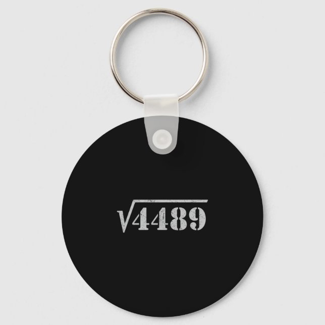 Porte-clés 67 Meme Square Root 4489 Slang Math 6 7 Retro Men  (Recto)