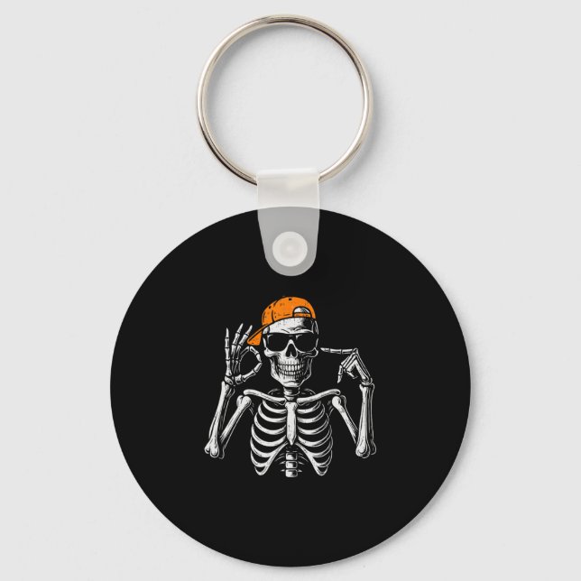 Porte-clés 67 Mème Squelette tendance Halloween Drôle Six Sep (Recto)