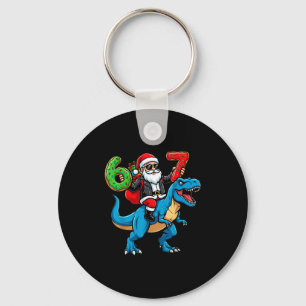 Porte-clés 67 Noël 6 7 Mème Drôle Santa Six Sept Xmas B