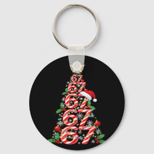 Porte-clés 67 Noël 6 7 Mème Pyjama Fête Gen Alpha Sl