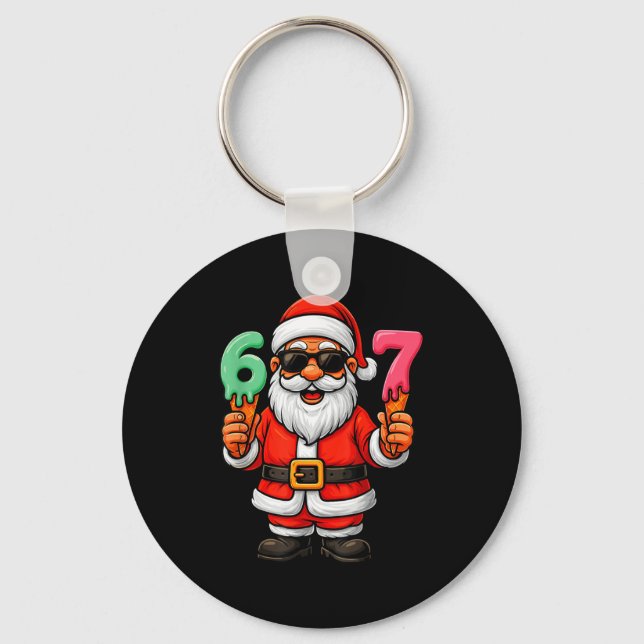 Porte-clés 67 Noël Drôle Six Sept Crème Glacée Meme 67 Noël (Recto)