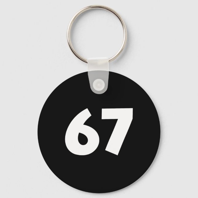 Porte-clés 67 Numéro Drôle Six Sept Mème École Adolescents En (Recto)
