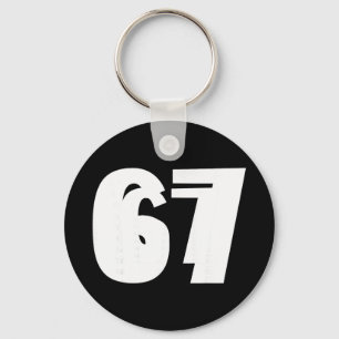 Porte-clés 67 Numéro Soixante-sept Mème Drôle Six Sept Corres