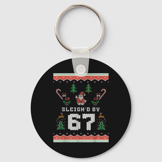 Porte-clés 67 Père Noël Ugly Christmas Six Sept  (Recto)