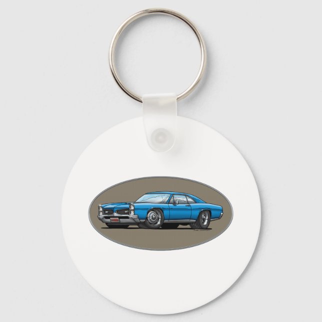 Porte-clés 67 Pontiac GTO_blue (Recto)