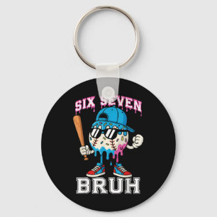 Porte-clés 67 Six Seven Baseball Crème Glacée Drip Numéro 67 