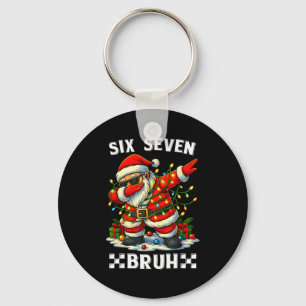 Porte-clés 67 Six Seven Bruh Drôle de Noël Santa Dabbing 6