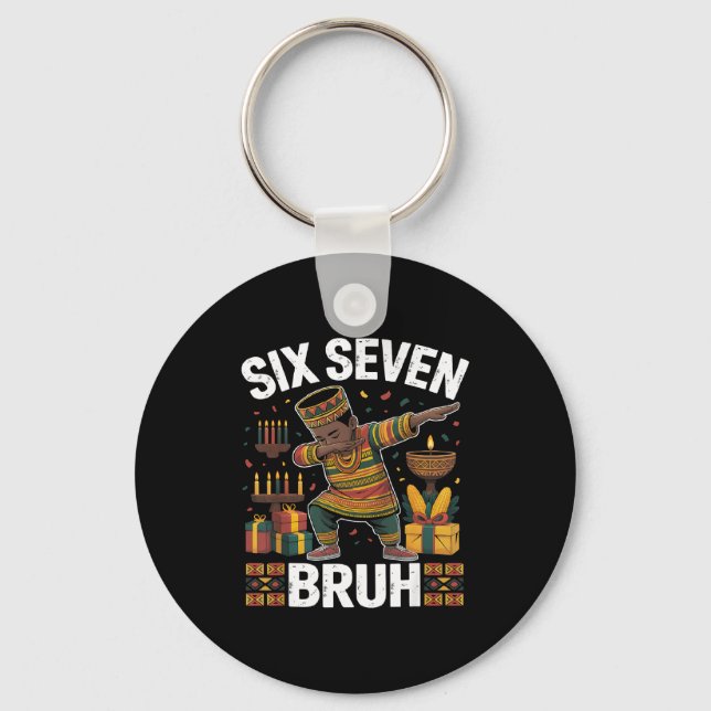Porte-clés 67 Six Seven Bruh Kwanzaa Dabbing 6 7 Mème Drôle C (Recto)