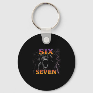 Porte-clés 67 Six Seven Contrefaçon 6 7 Conception de Meme Dr