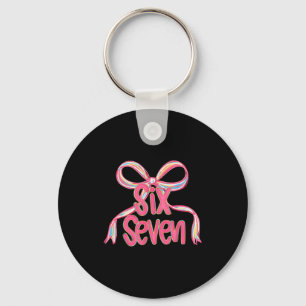 Porte-clés 67 Six Seven Coquette Nk Arc Drôle 6 7 Mème Filles