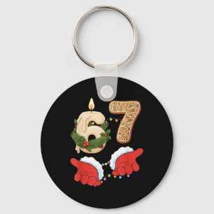 Porte-clés 67 Six Seven Mème Bougie de Noël Gingerbread Gen