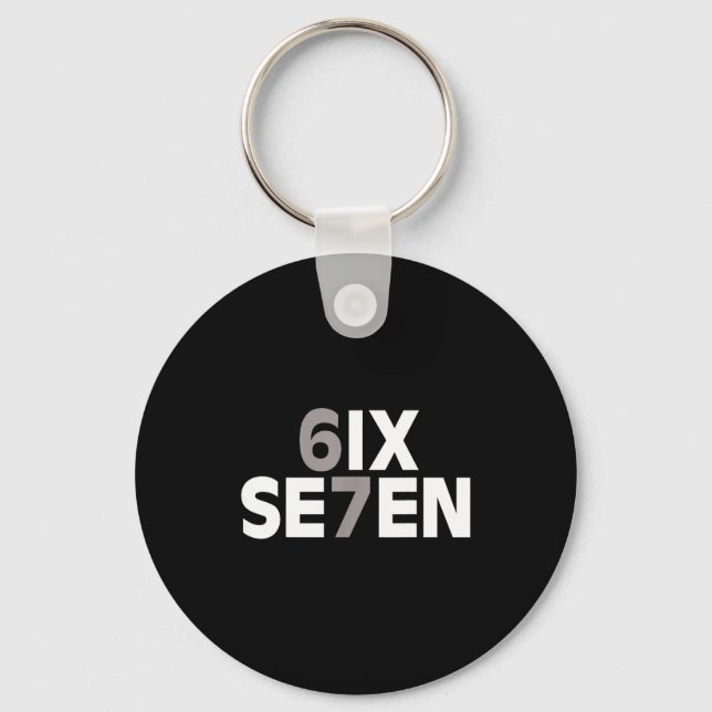 Porte-clés 67 Six Seven Mème Drôle Slang Gen Alpha Adolescent (Recto)