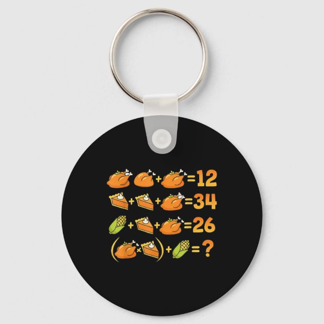 Porte-clés 67 Six Seven Mème Équation De Maths De Thanksgivin (Recto)