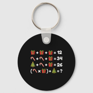 Porte-clés 67 Six Seven Mème Équation de Noël Math Logique Pu