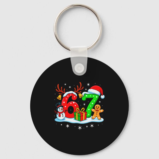 Porte-clés 67 Six Seven Meme Gen Alpha Slang Funny Christmas  (Recto)