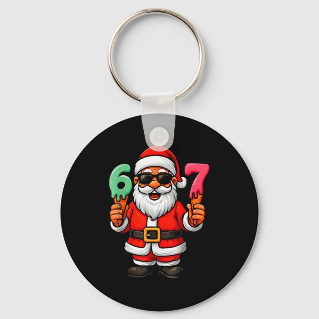 Porte-clés 67 Six Seven Santa Meme Christmas Funny  (Recto)