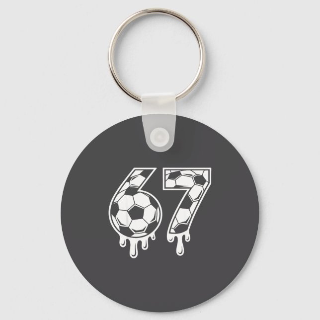 Porte-clés 67 Soccer Ice Cream Drip Gen Alpha Six Seven Meme  (Recto)