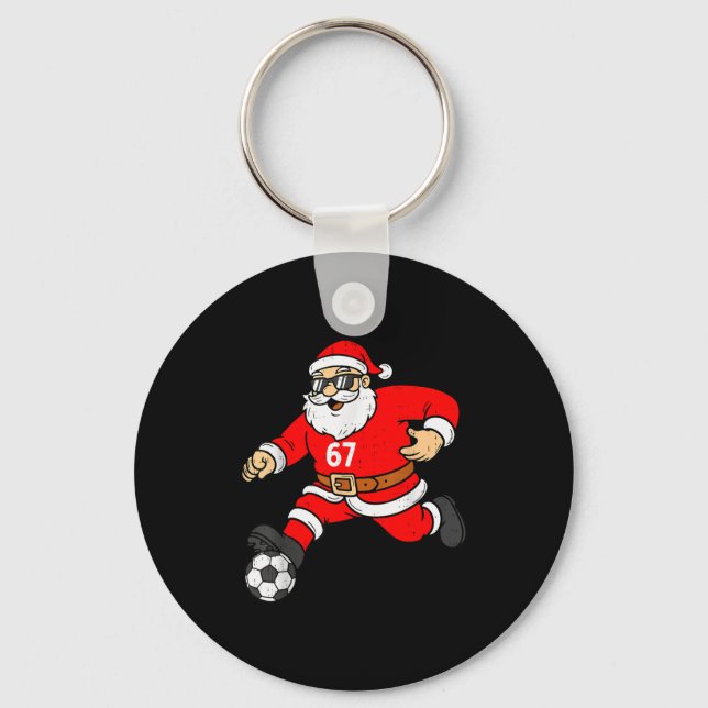 Porte-clés 67 Soccer Santa Six Seven Meme Christmas Srt Men B (Recto)