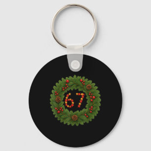 Porte-clés 67 Soixante-Sept Pyjama de Noël Vacances Drôle 6 7