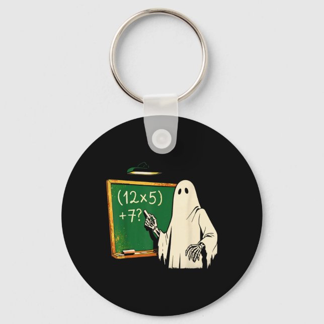 Porte-clés 67 Teacher Halloween Ghost Six Seven Meme Brainrot (Recto)