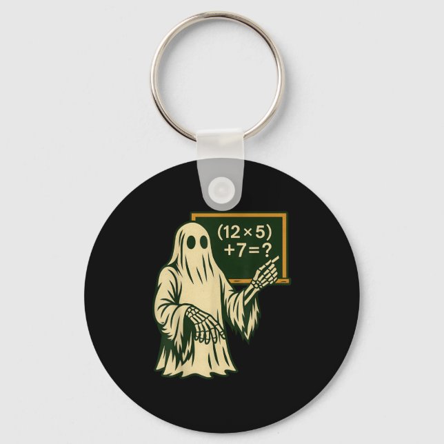 Porte-clés 67 Teacher Halloween Ghost Six Seven Meme Brainrot (Recto)