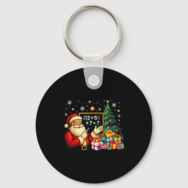 Porte-clés 67 Teacher Santa Christmas Six Seven Meme Brainrot (Recto)