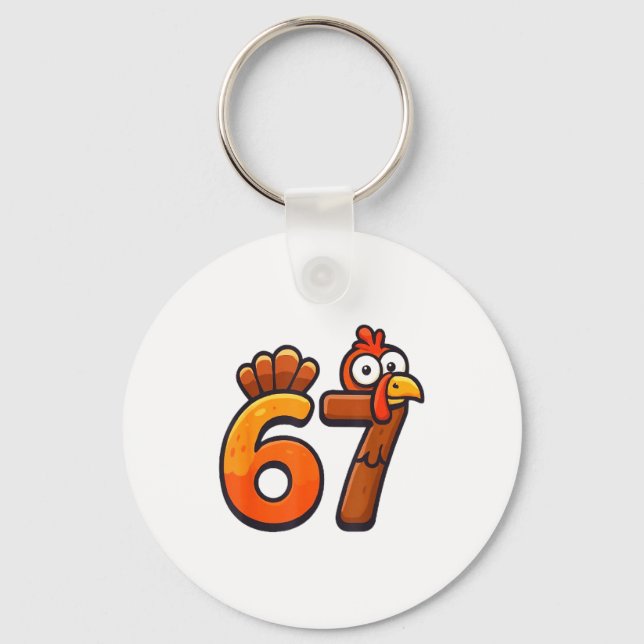 Porte-clés 67 Thanksgiving Funny Turkey Thanksgiving 67 Turke (Recto)