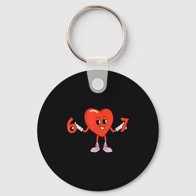 Porte-clés 67 Valentines Funny Six Seven Cute Heart 6 7 Meme  (Recto)