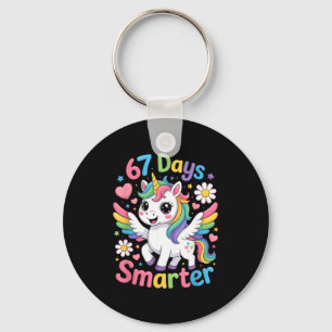 Porte-clés 67e jour d'école 67 jours plus intelligent Licorne