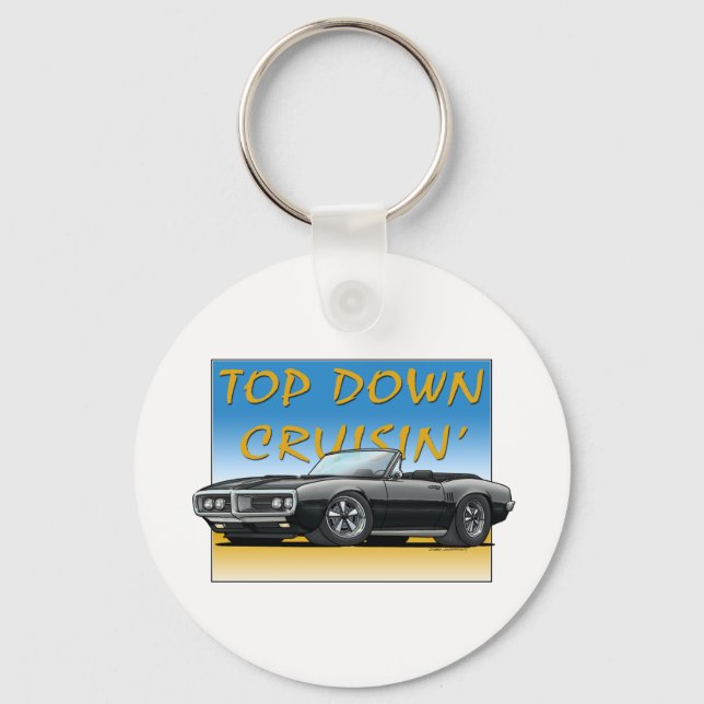 Porte-clés 68 Firebird noir convertible (Recto)