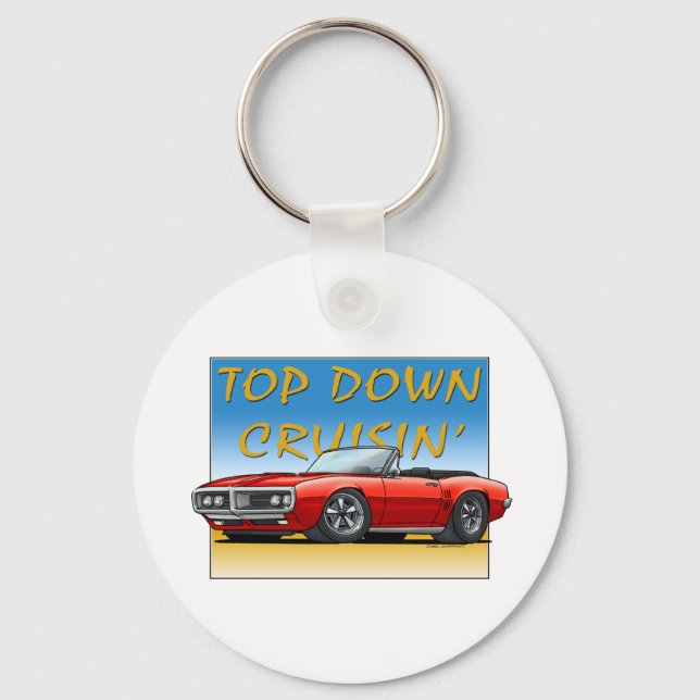 Porte-clés 68 Firebird rouge convertible (Recto)
