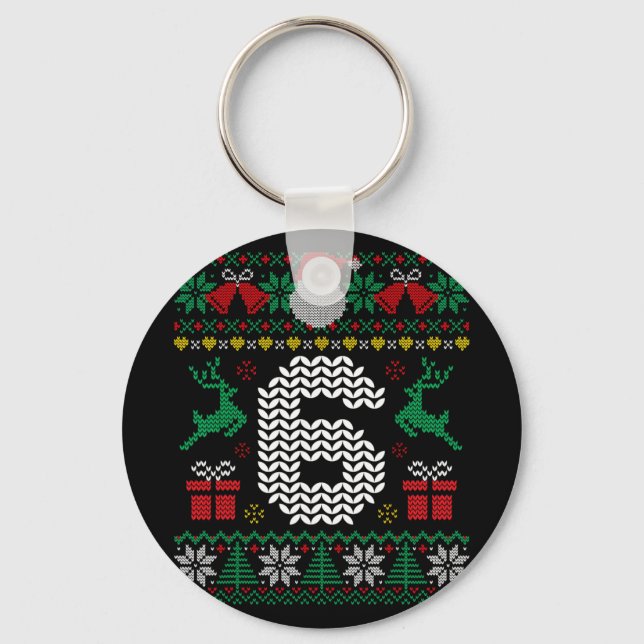 Porte-clés 6 7 67 Meme Six Seven Funny Christmas Ugly Couple  (Recto)