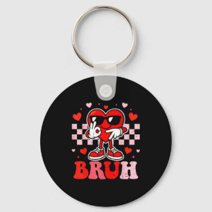 Porte-clés 6 7 Bruh Saint-Valentin drôle Cœur Six Sept Mème G