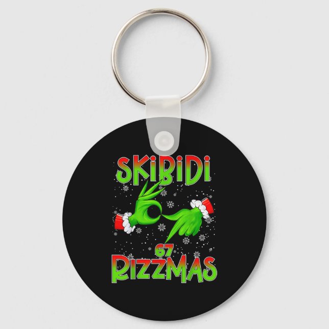 Porte-clés 6 7 Christmas Skibidi Rizzmas 67 Meme Gen Alpha Sl (Recto)