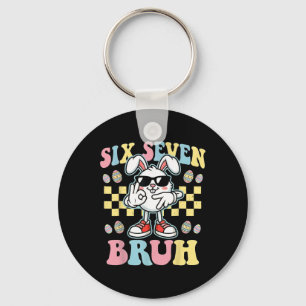 Porte-clés 6 7 Drôle de Lapin de Pâques 67 Meme Six Sept Bruh