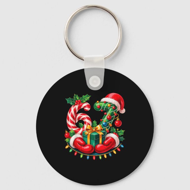 Porte-clés 6 7 Meme 67 Gen Alpha 6-7 Hands Family Christmas  (Recto)